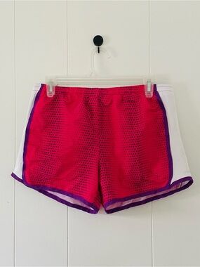 Danskin Hot Pink Athletic Shorts with Purple Trim
